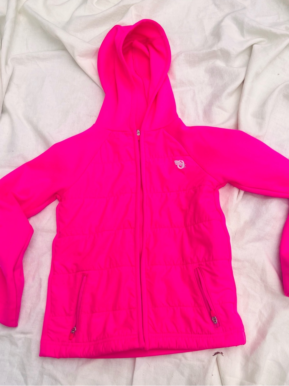 OshKosh B'gosh Neon Pink Quilted Hooded Jacket